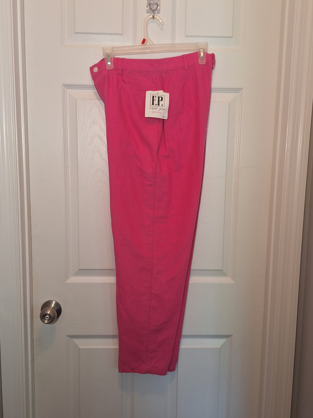 F.P. Fast Pace Petite Hot Pink Linen Trousers Dress Pants